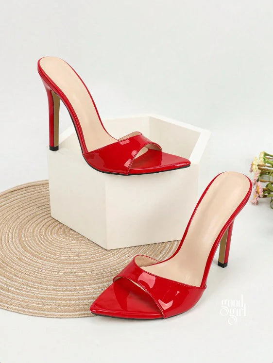 Rogue Open Toe Stiletto Heels