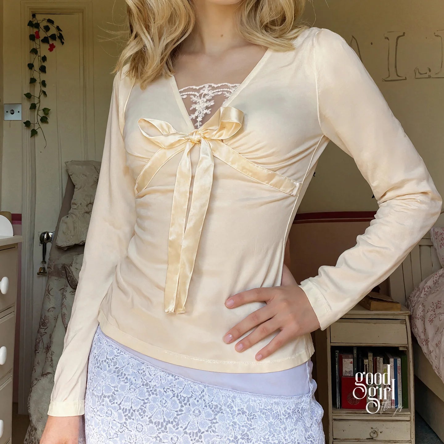 Ryleigh Lace Detail Long Sleeve Top