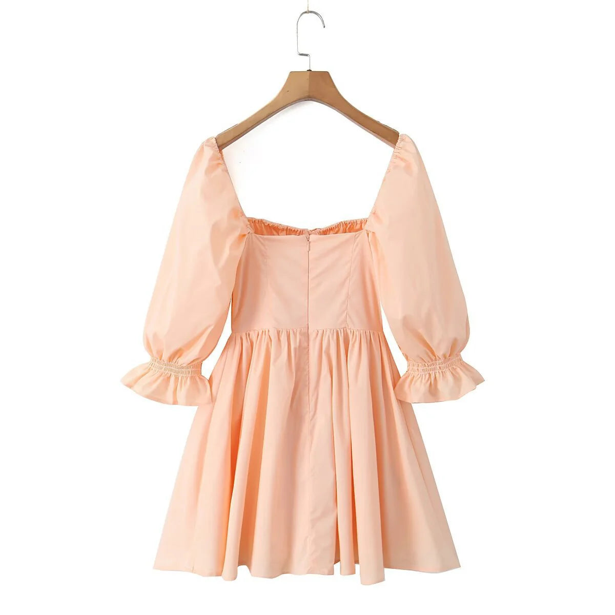 Ryver Square Neck Puff Sleeve Mini Dress