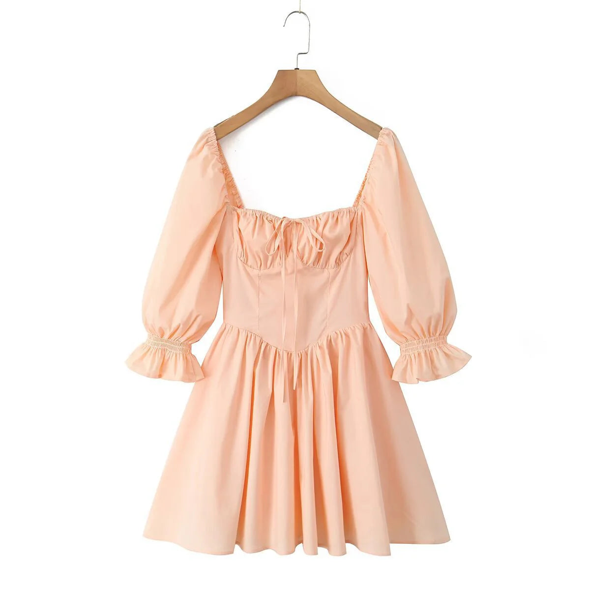Ryver Square Neck Puff Sleeve Mini Dress