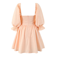 Ryver Square Neck Puff Sleeve Mini Dress