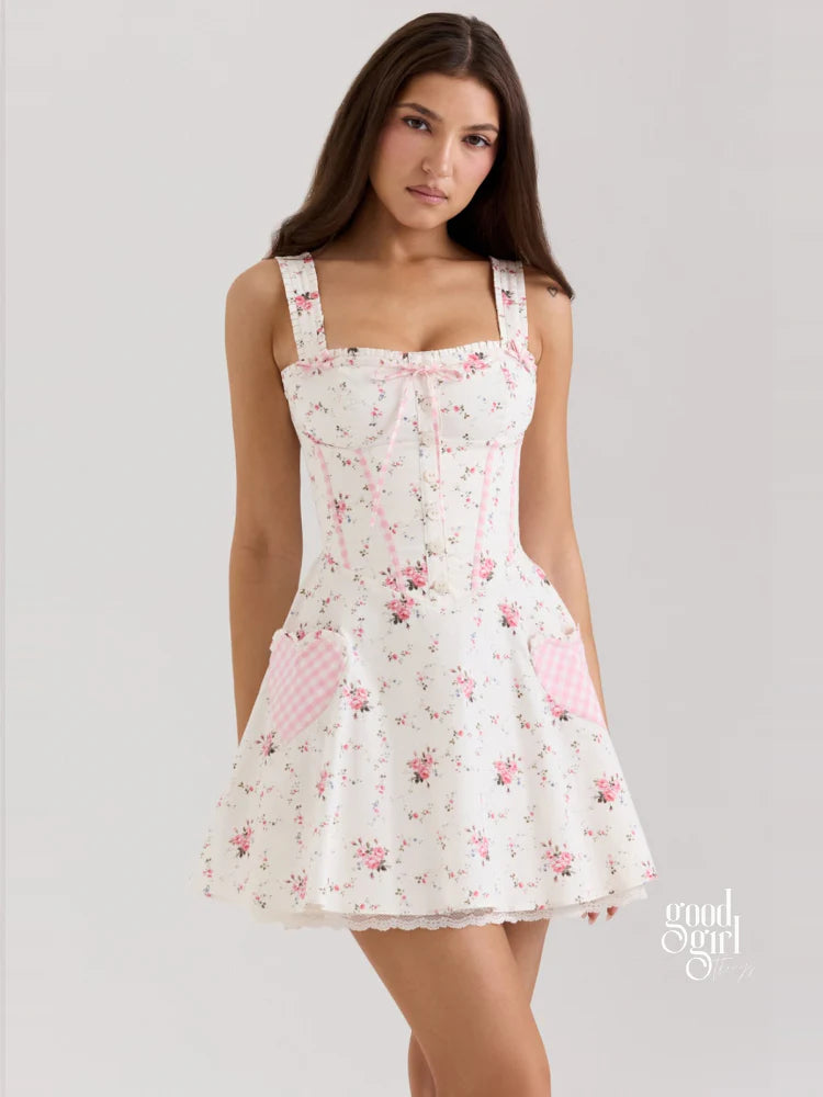 Saanvi Floral Corset Mini Dress