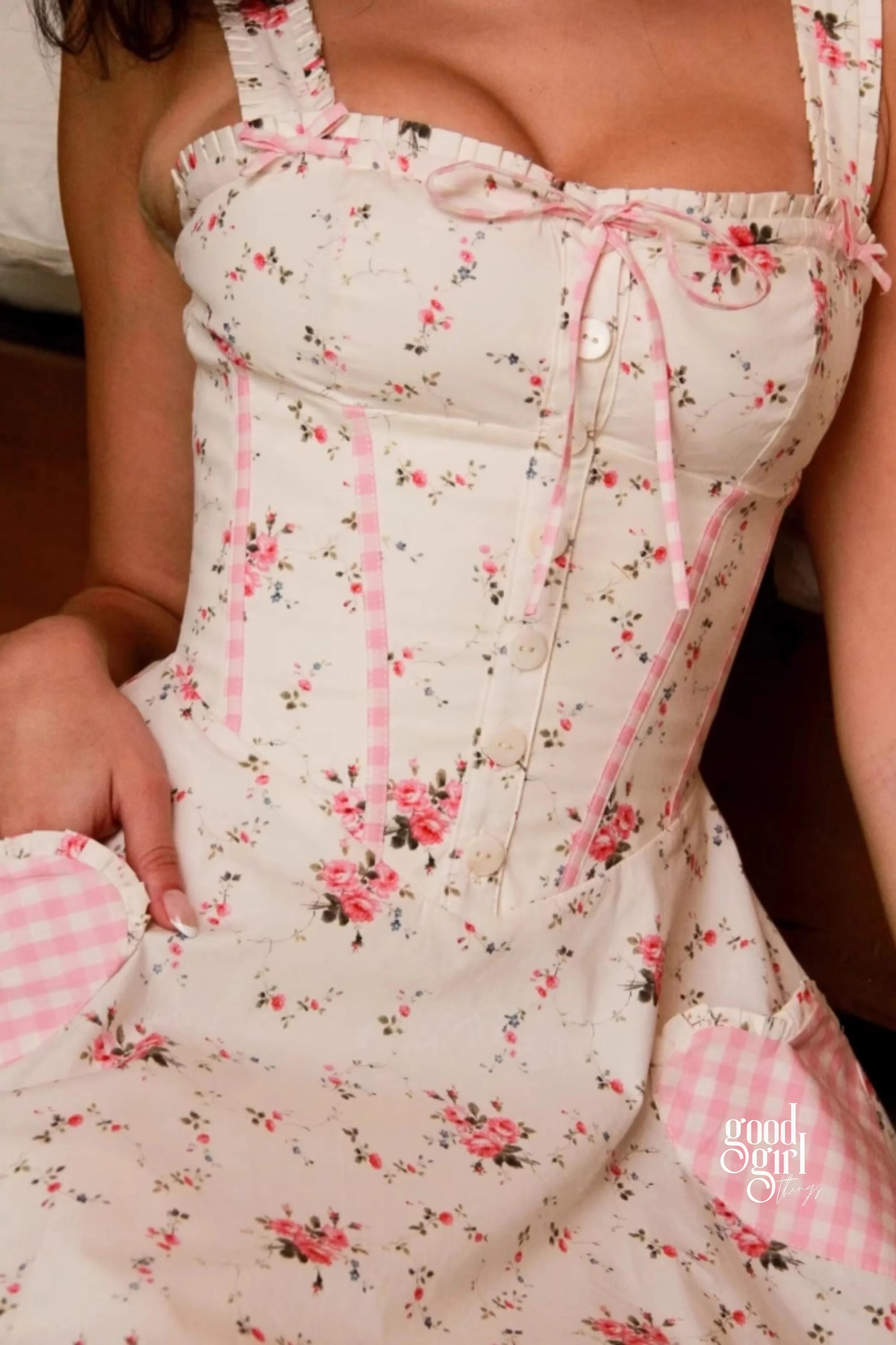 Saanvi Floral Corset Mini Dress