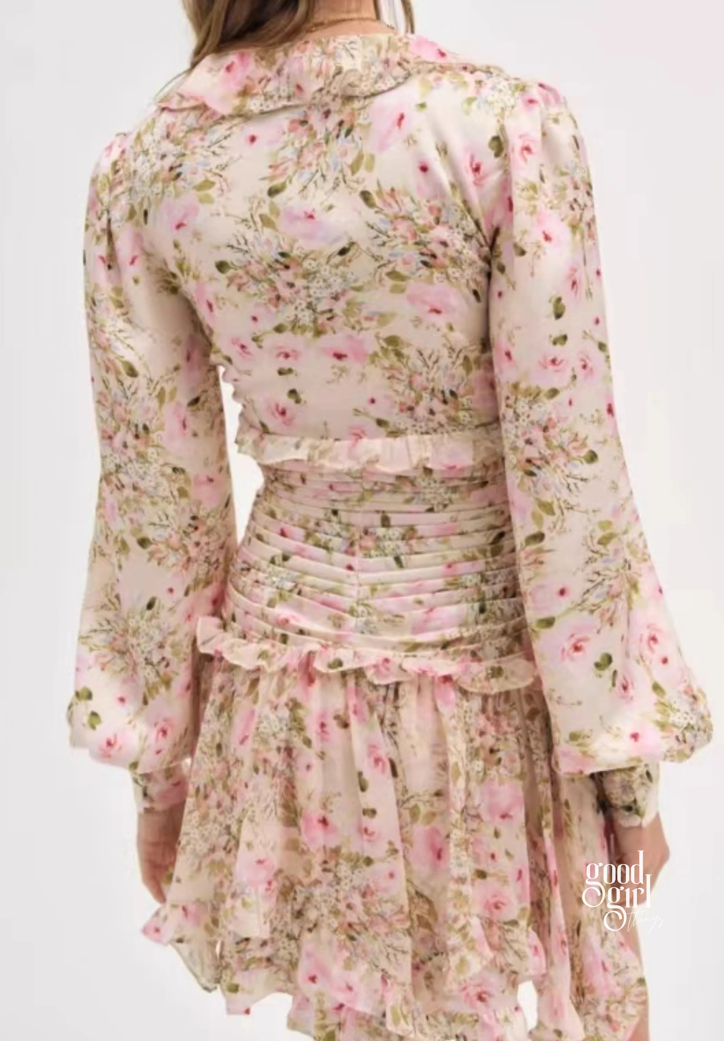Saida Floral Ruffle Mini Dress