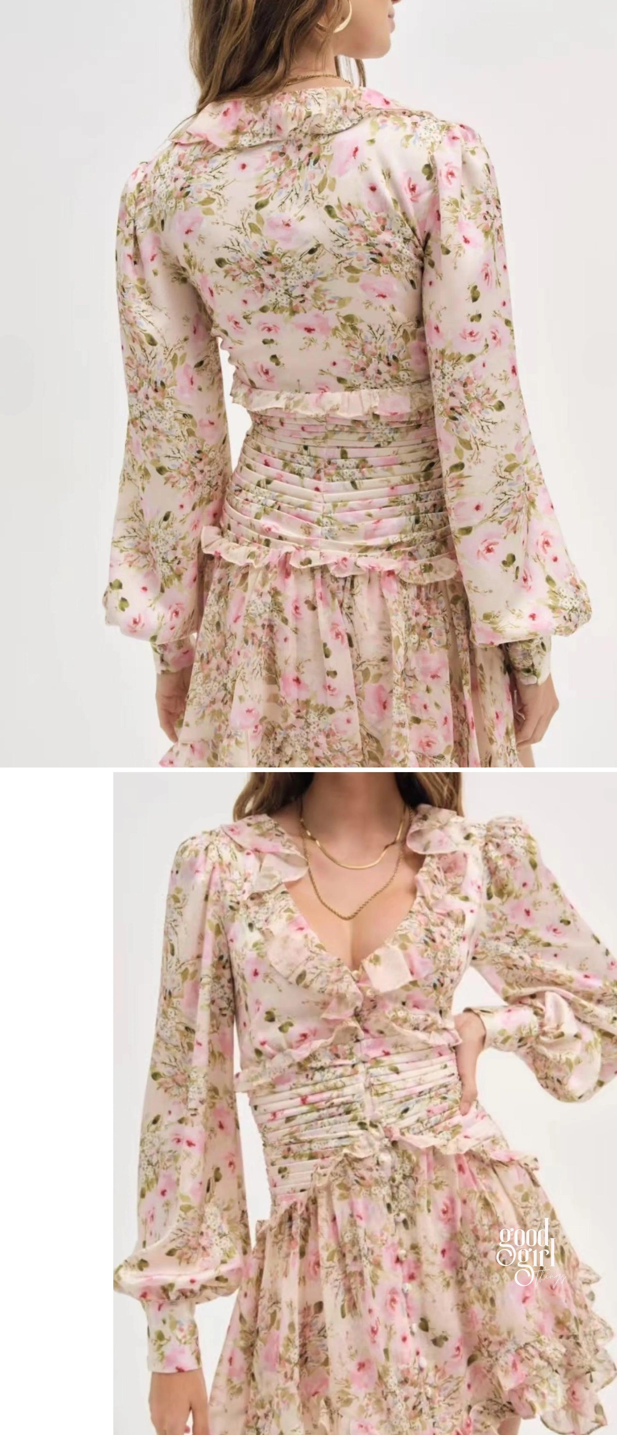 Saida Floral Ruffle Mini Dress