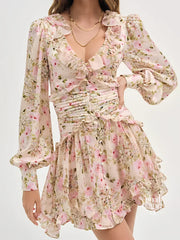 Saida Floral Ruffle Mini Dress