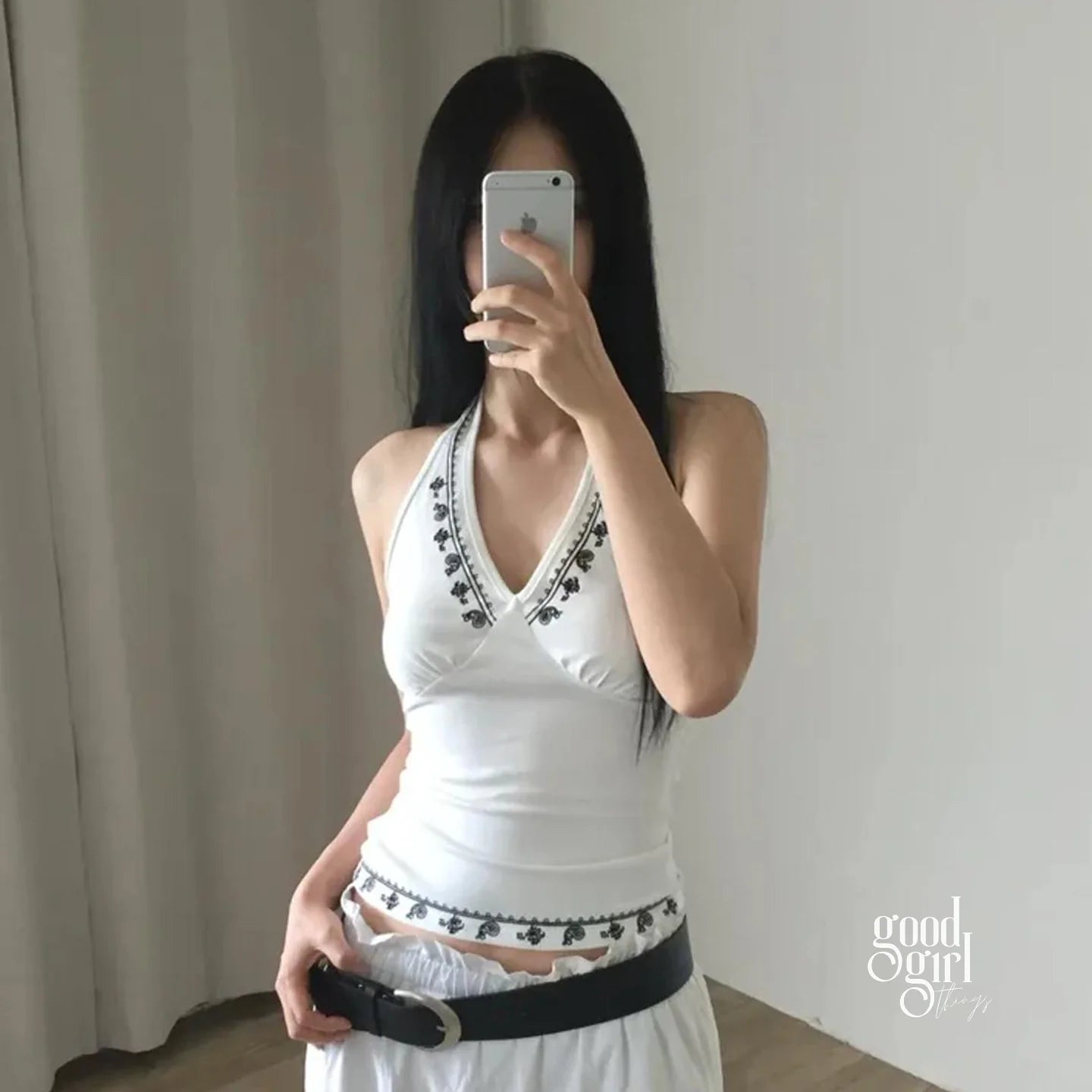 Sanya Embroidered Halter Top