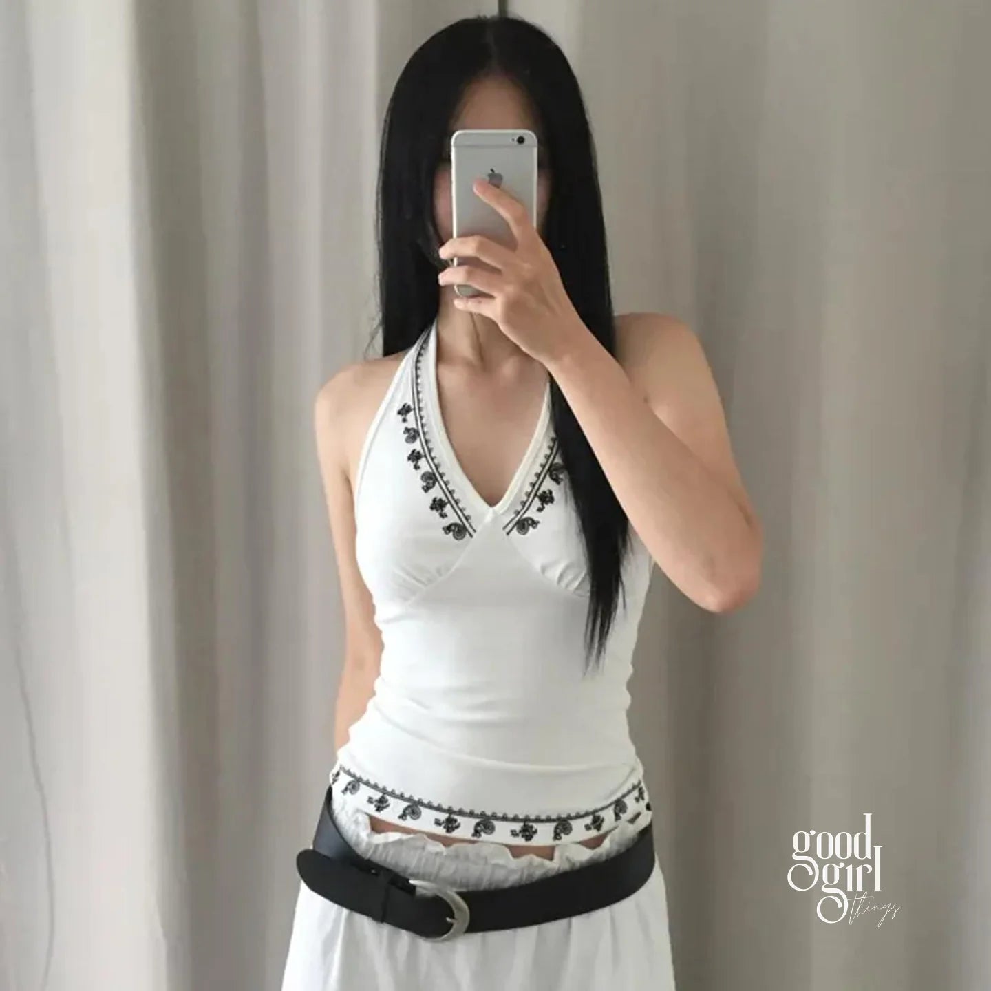 Sanya Embroidered Halter Top