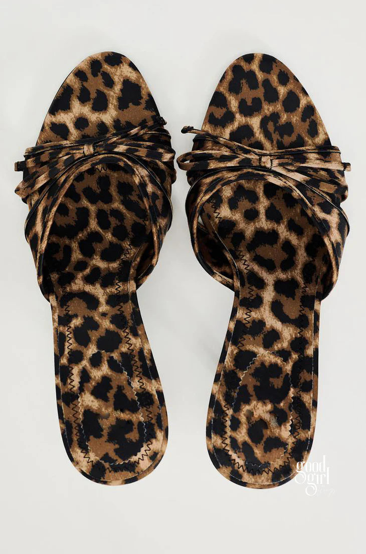 Satin Bow Pointed Toe Mules