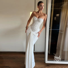 Sequin Strapless Maxi Dress