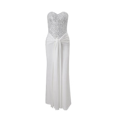 Sequin Strapless Maxi Dress