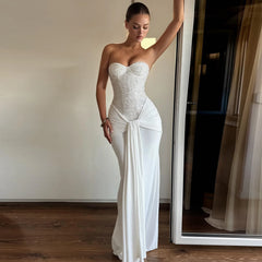 Sequin Strapless Maxi Dress