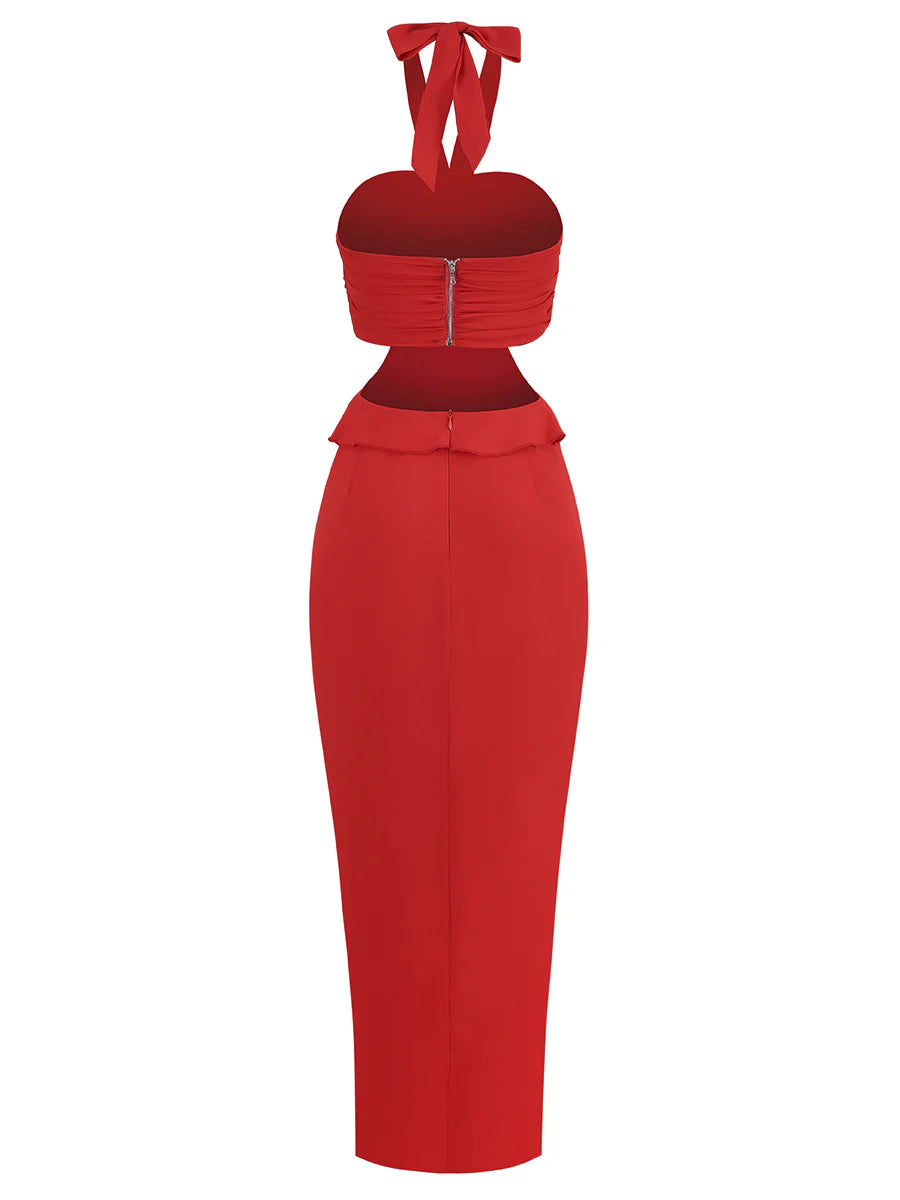 Shae Halter Cutout Midi Dress