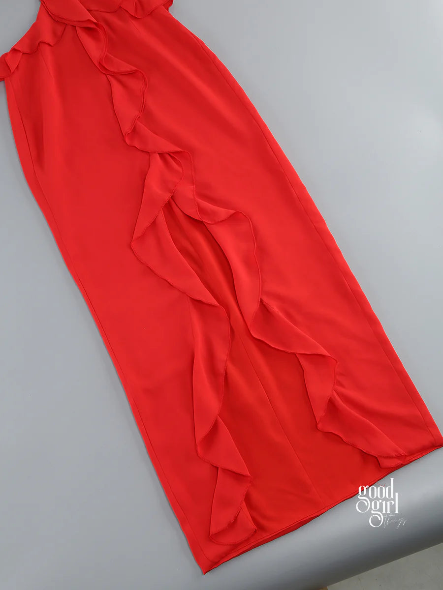 Shae Halter Cutout Midi Dress