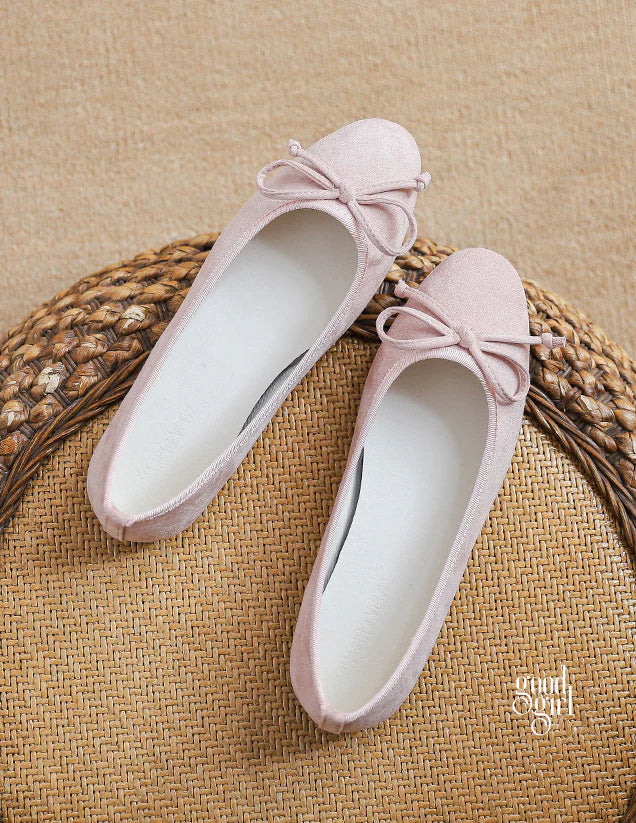 Siena Bow Velvet Ballet Flats