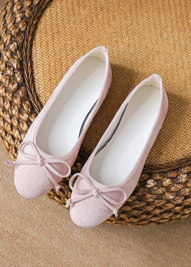 Siena Bow Velvet Ballet Flats