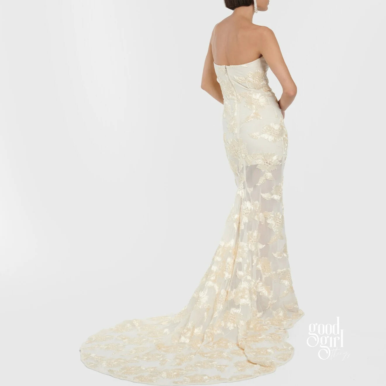 Skarlett Strapless Lace Maxi Dress