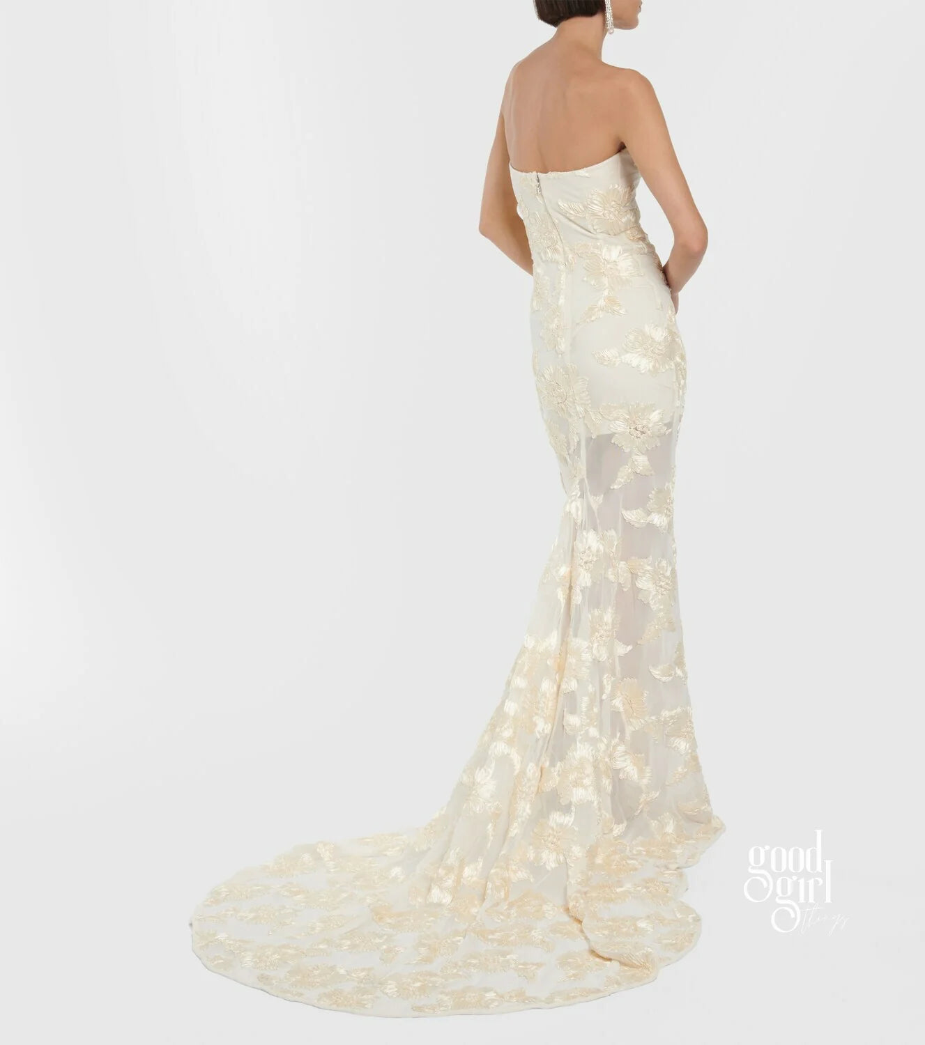 Skarlett Strapless Lace Maxi Dress