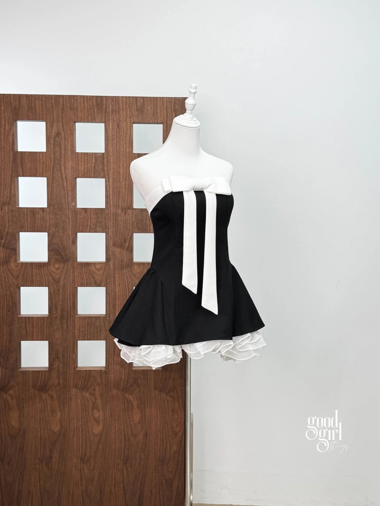 Strapless Bow Mini Dress