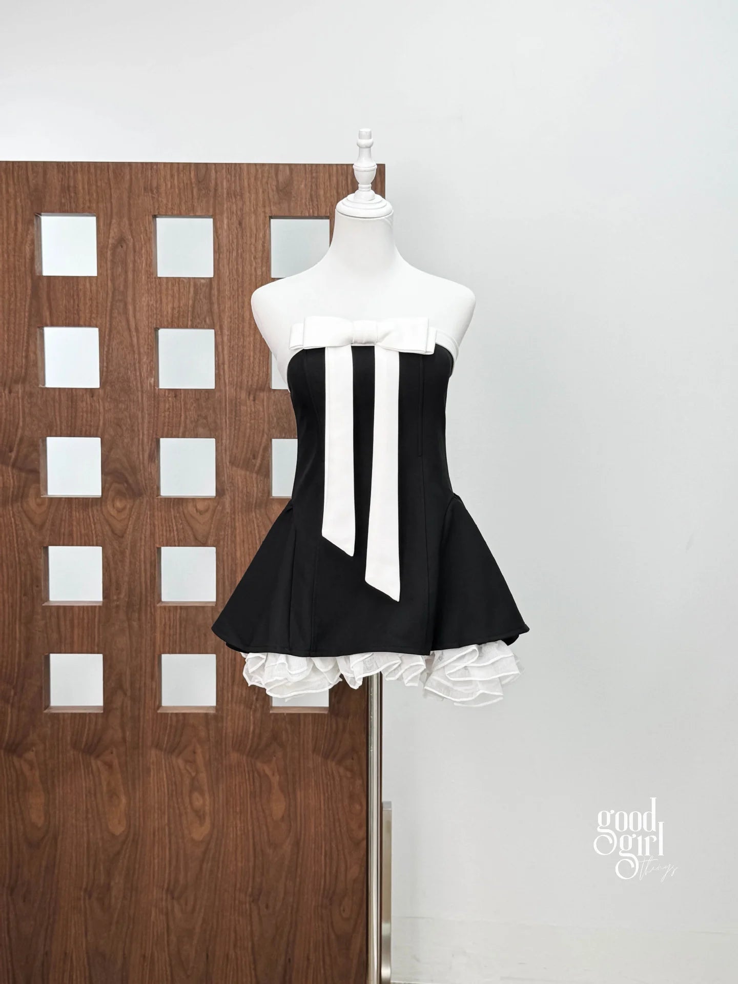 Strapless Bow Mini Dress
