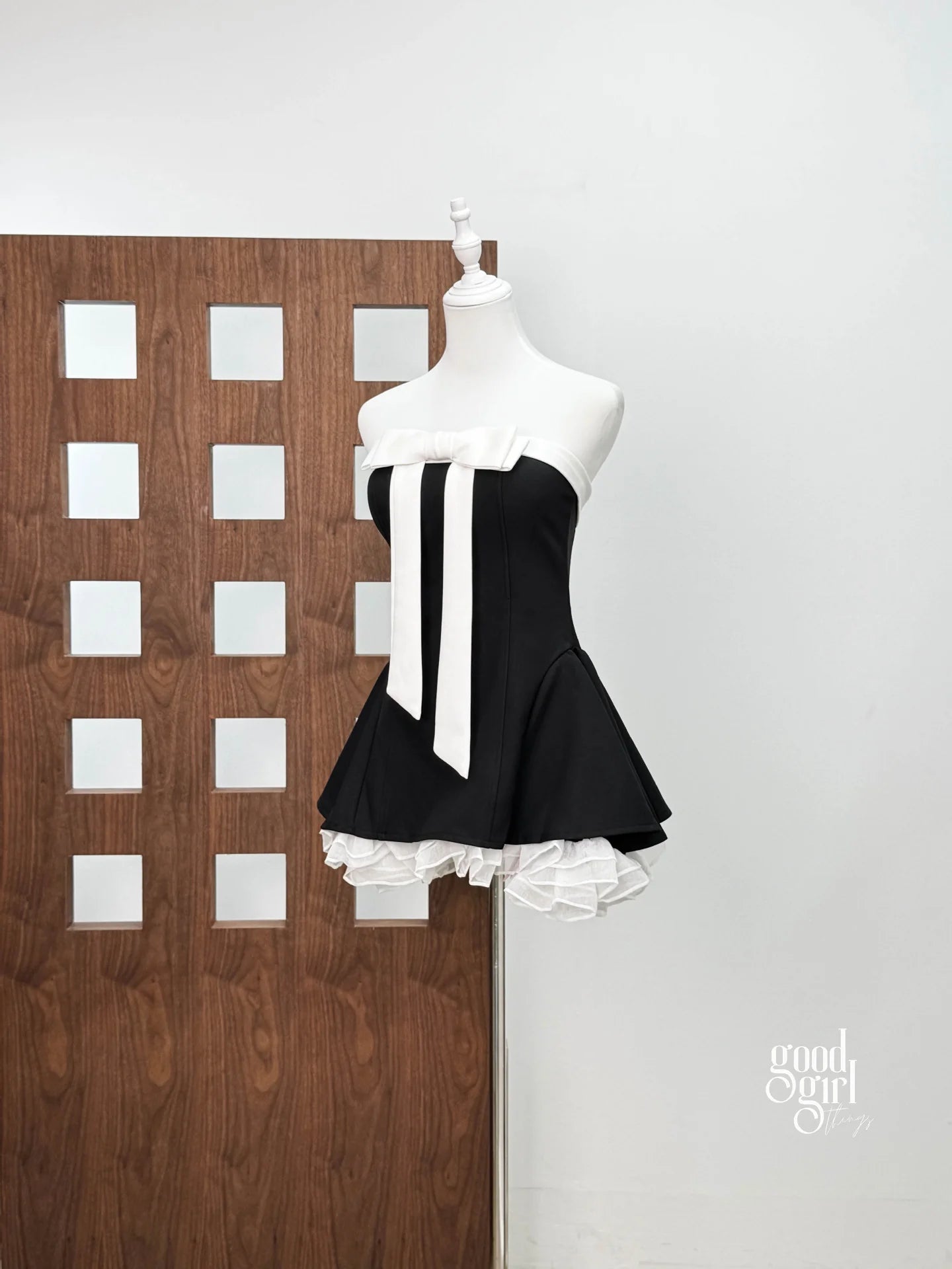 Strapless Bow Mini Dress