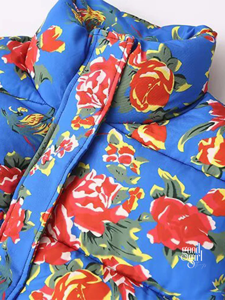 Summer Floral Padded Jacket