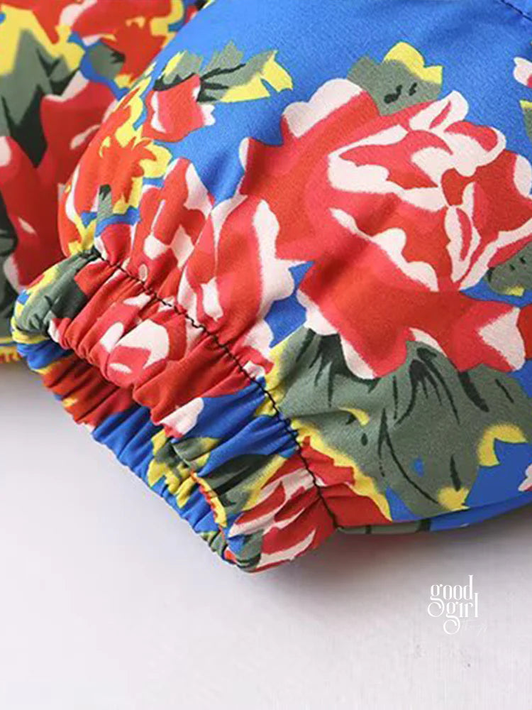 Summer Floral Padded Jacket