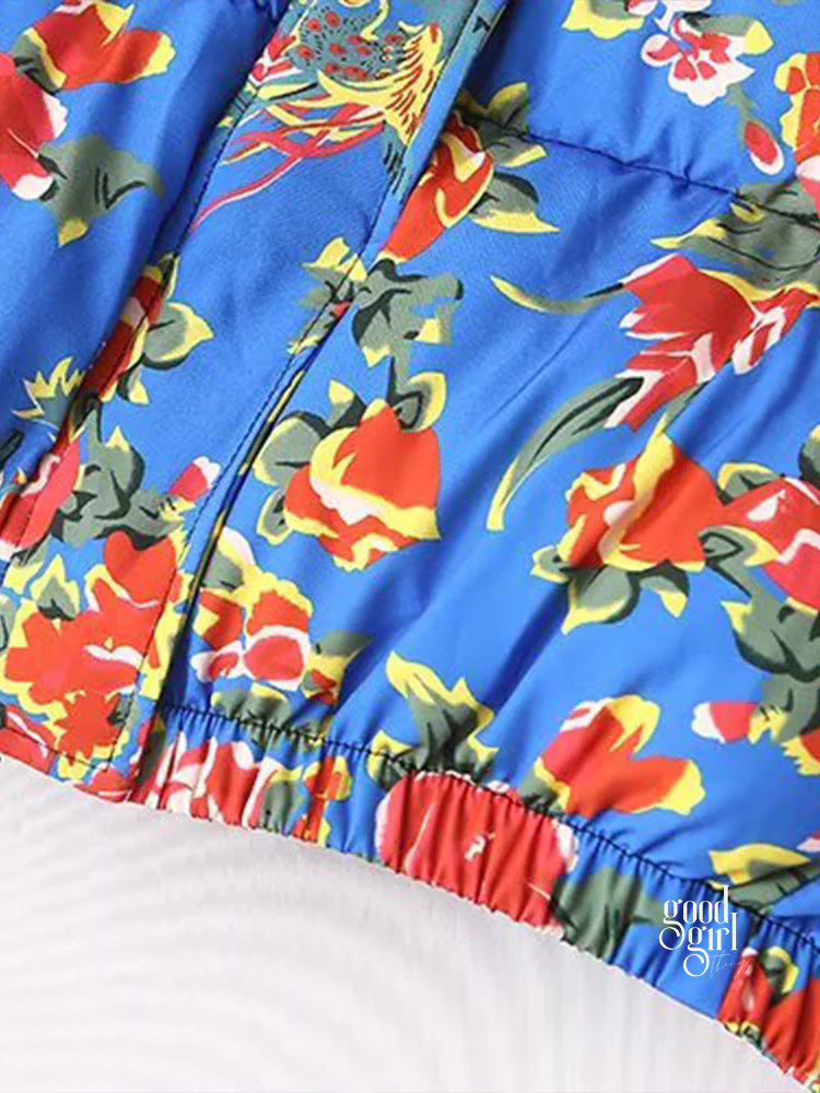 Summer Floral Padded Jacket
