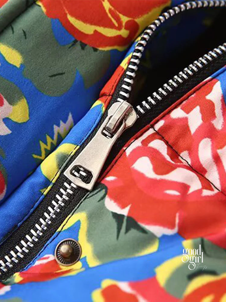 Summer Floral Padded Jacket