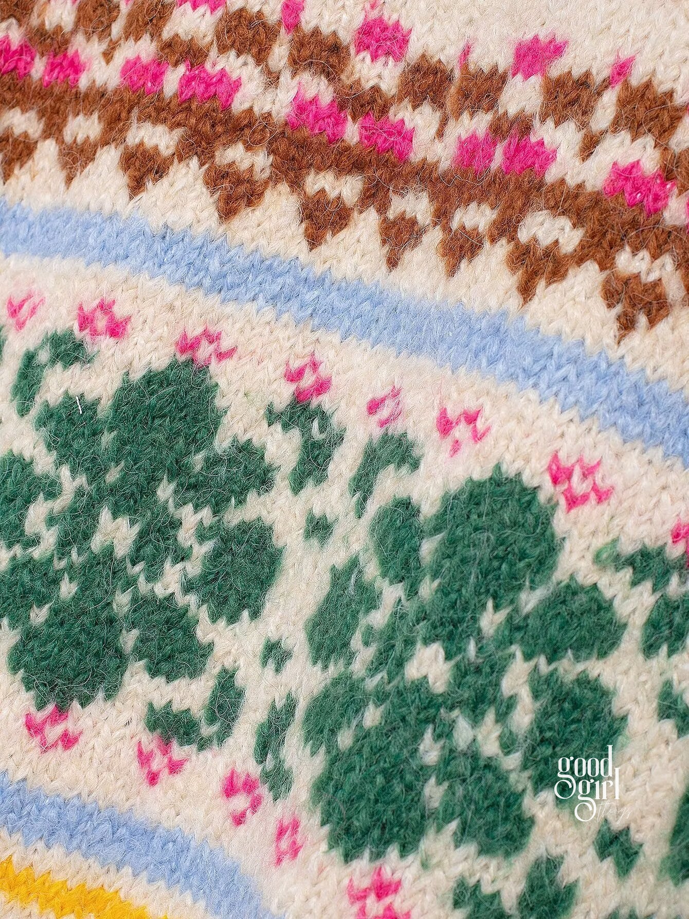Terri Contrasting Jacquard Sweater