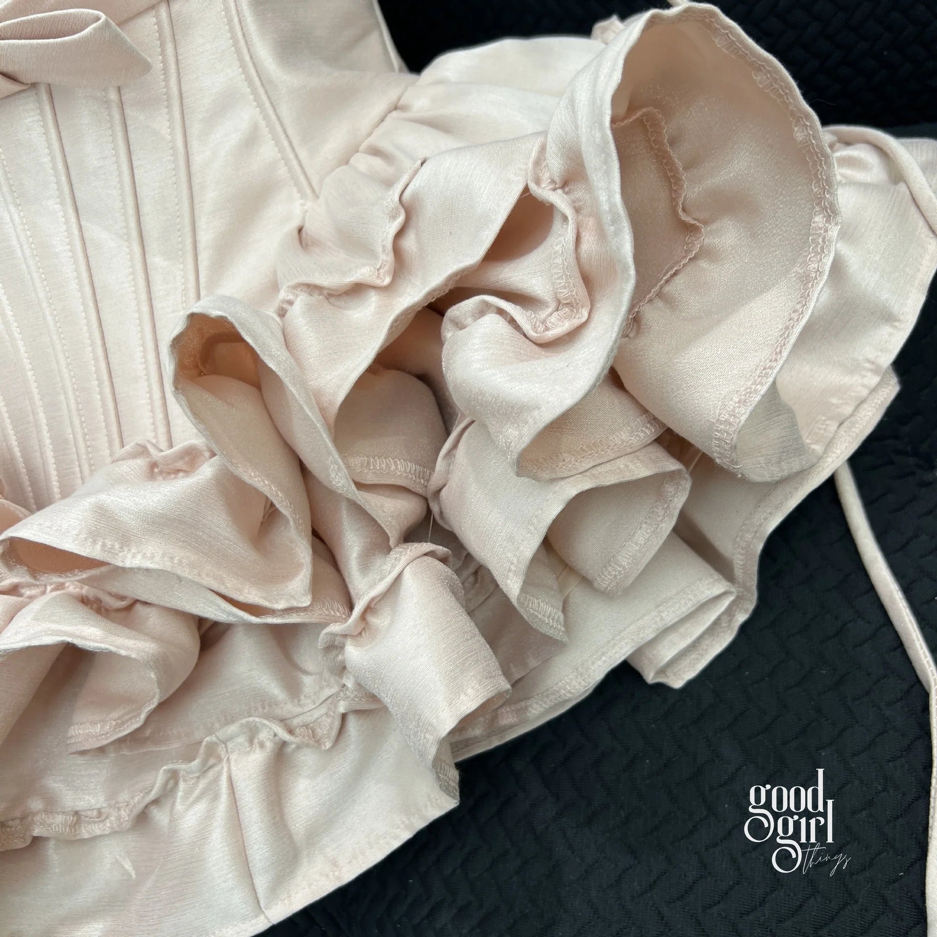 Tiered Halter Skirt Set - Light Pink