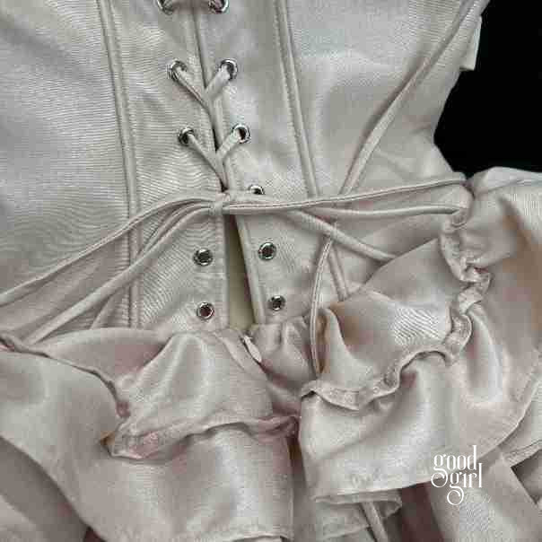 Tiered Halter Skirt Set - Light Pink