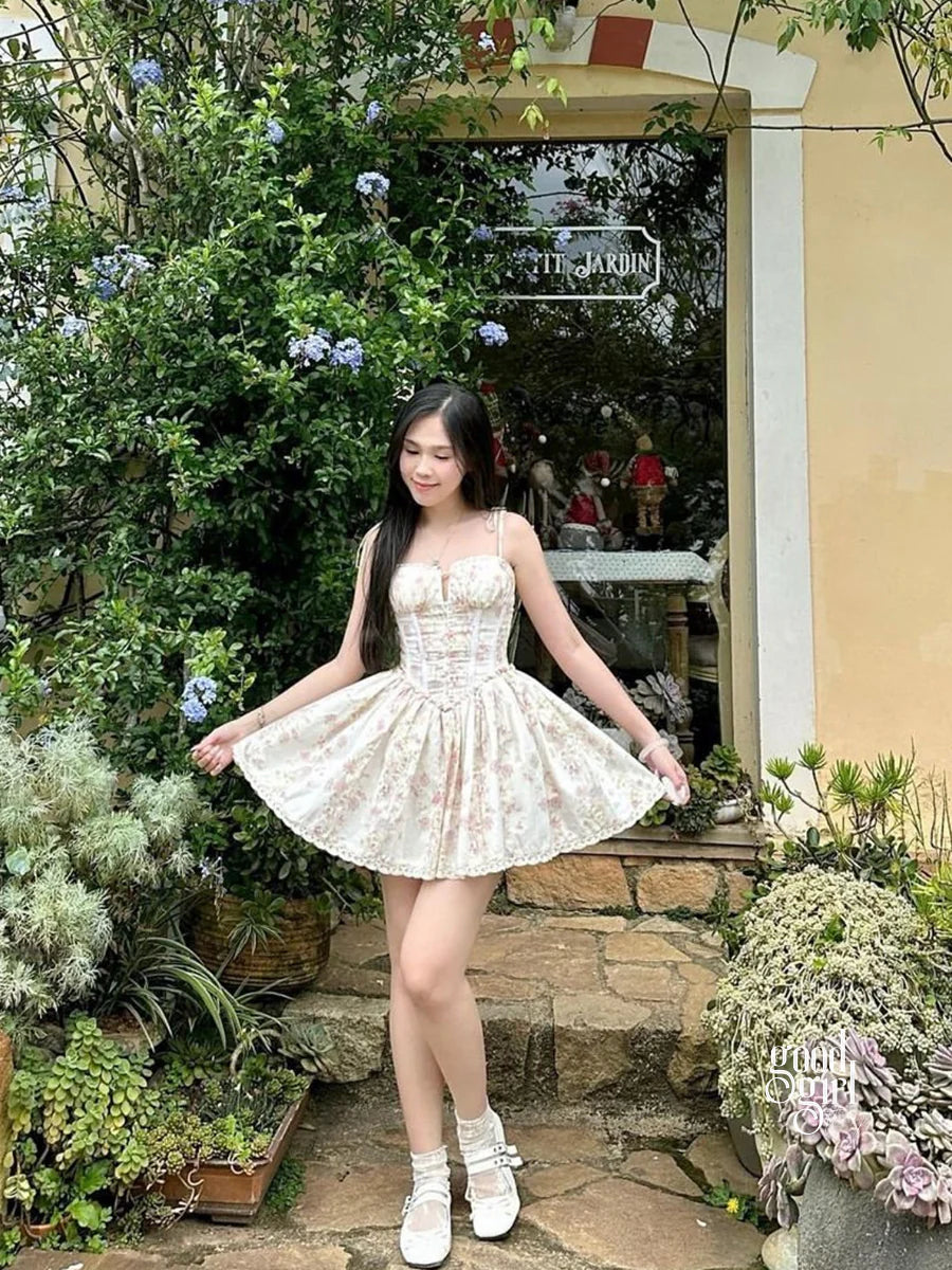 Trista Floral Lace Mini Dress