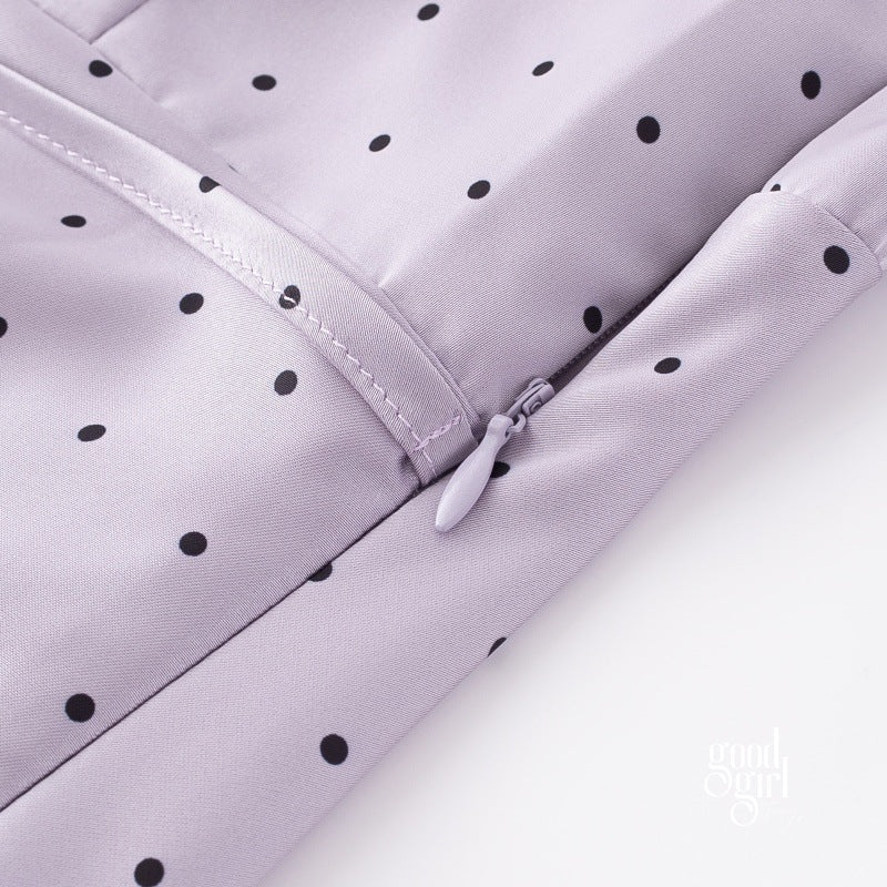 Vedika Polka Dot Puff Sleeve Midi Dress