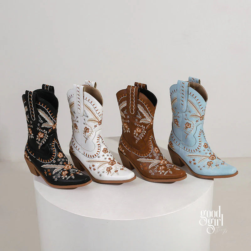 Venice Embroidered Cowboy Boots