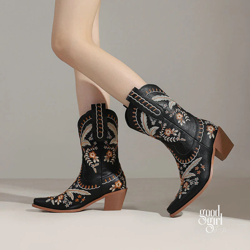 Venice Embroidered Cowboy Boots