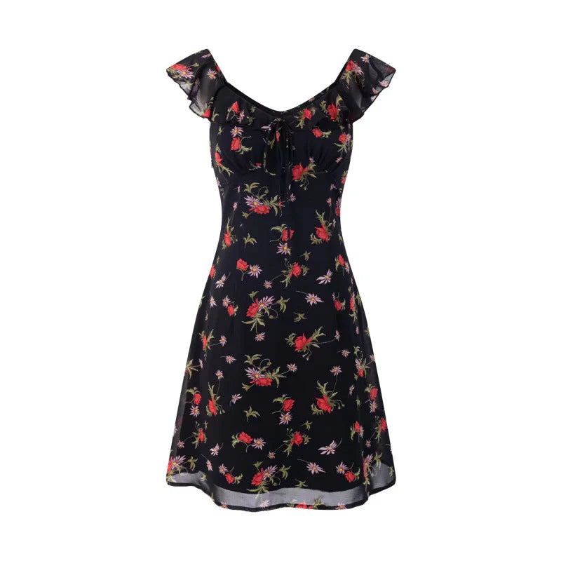 Violeta Floral Ruffled Mini Dress