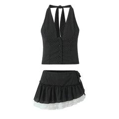 Zaire Polka Dot Skirt Set