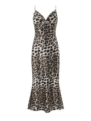 Constanza Backless Leopard Mini Dress