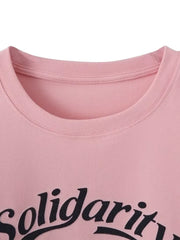 Hasset Letter Print Crop Top