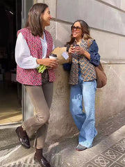 Kalee Printed Padded Vest