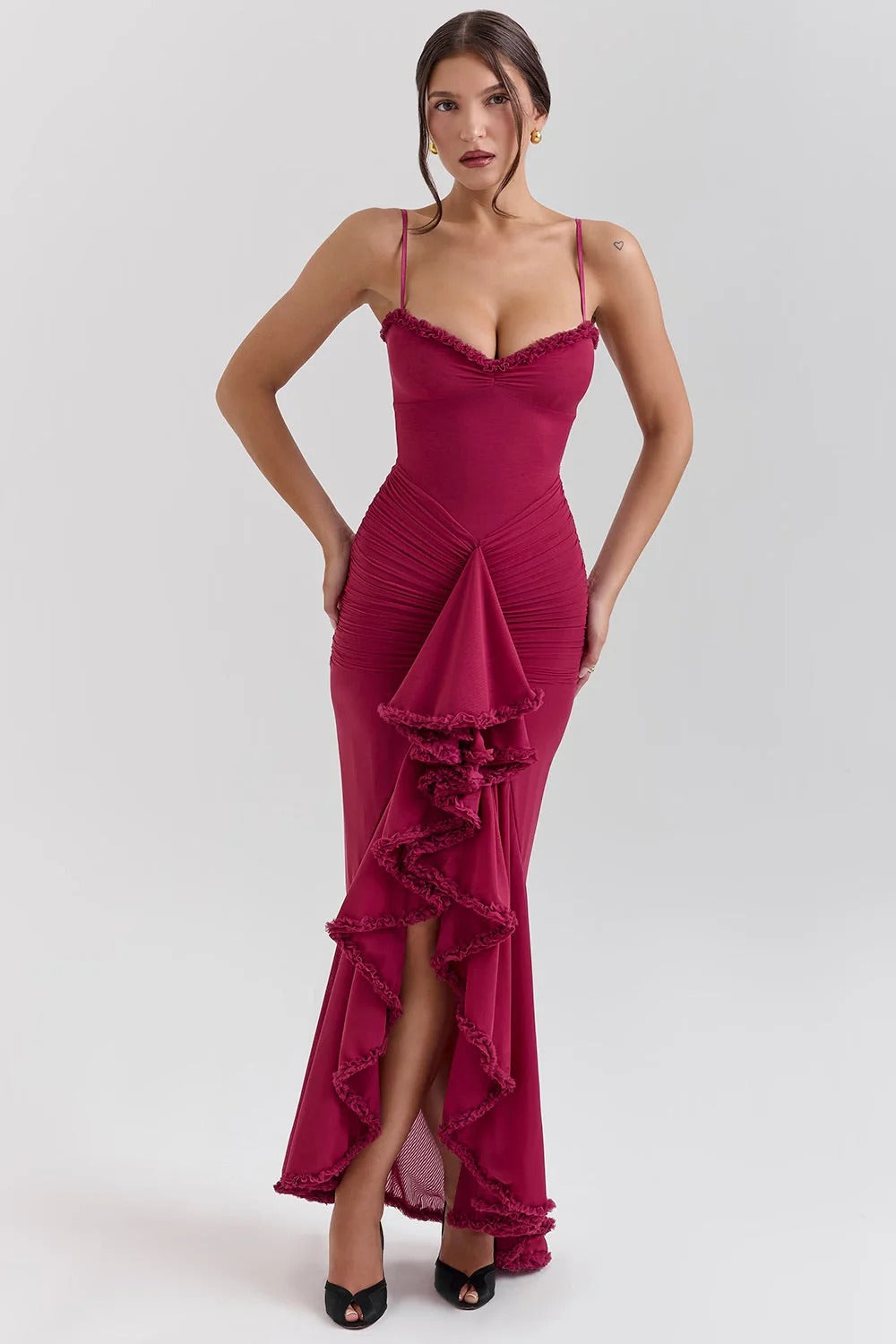 Mykenzie Mesh Maxi Dress