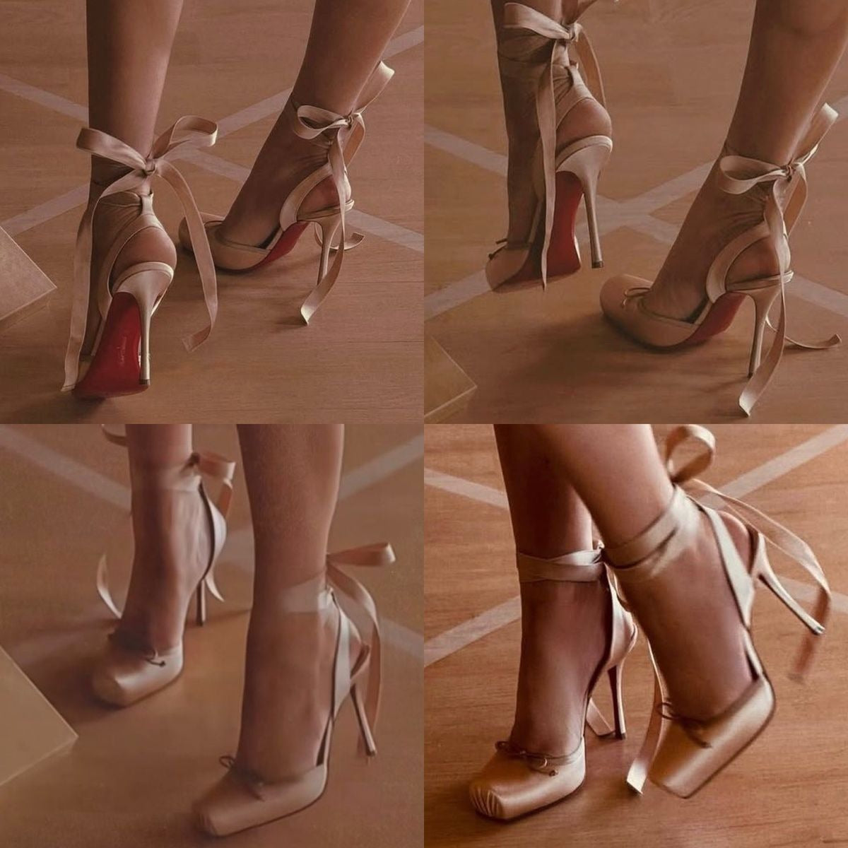 Venice Lace Up Ballet Heels
