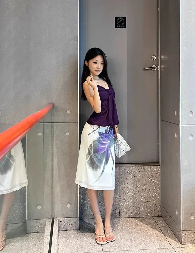 Lovina Floral Midi Skirt