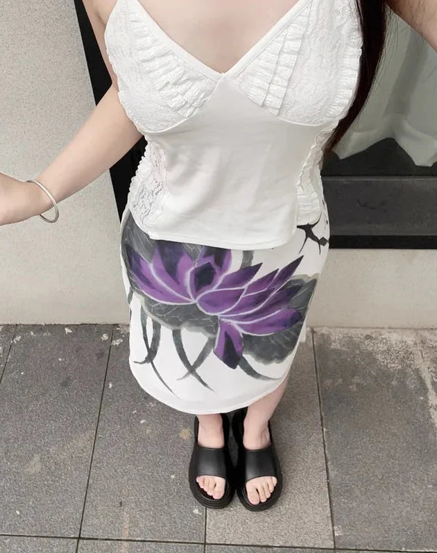 Lovina Floral Midi Skirt