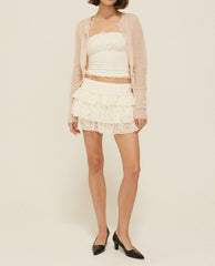 Jayne Tiered Lace Mini Skirt