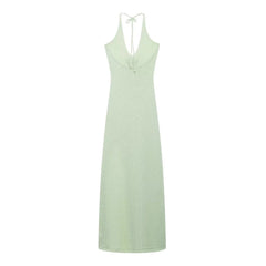 Collins Light Knitted Halter Midi Dress
