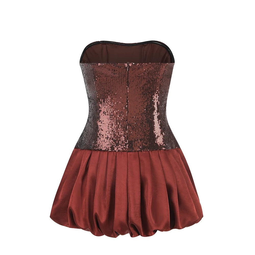 Maebel Strapless Sequin Mini Dress