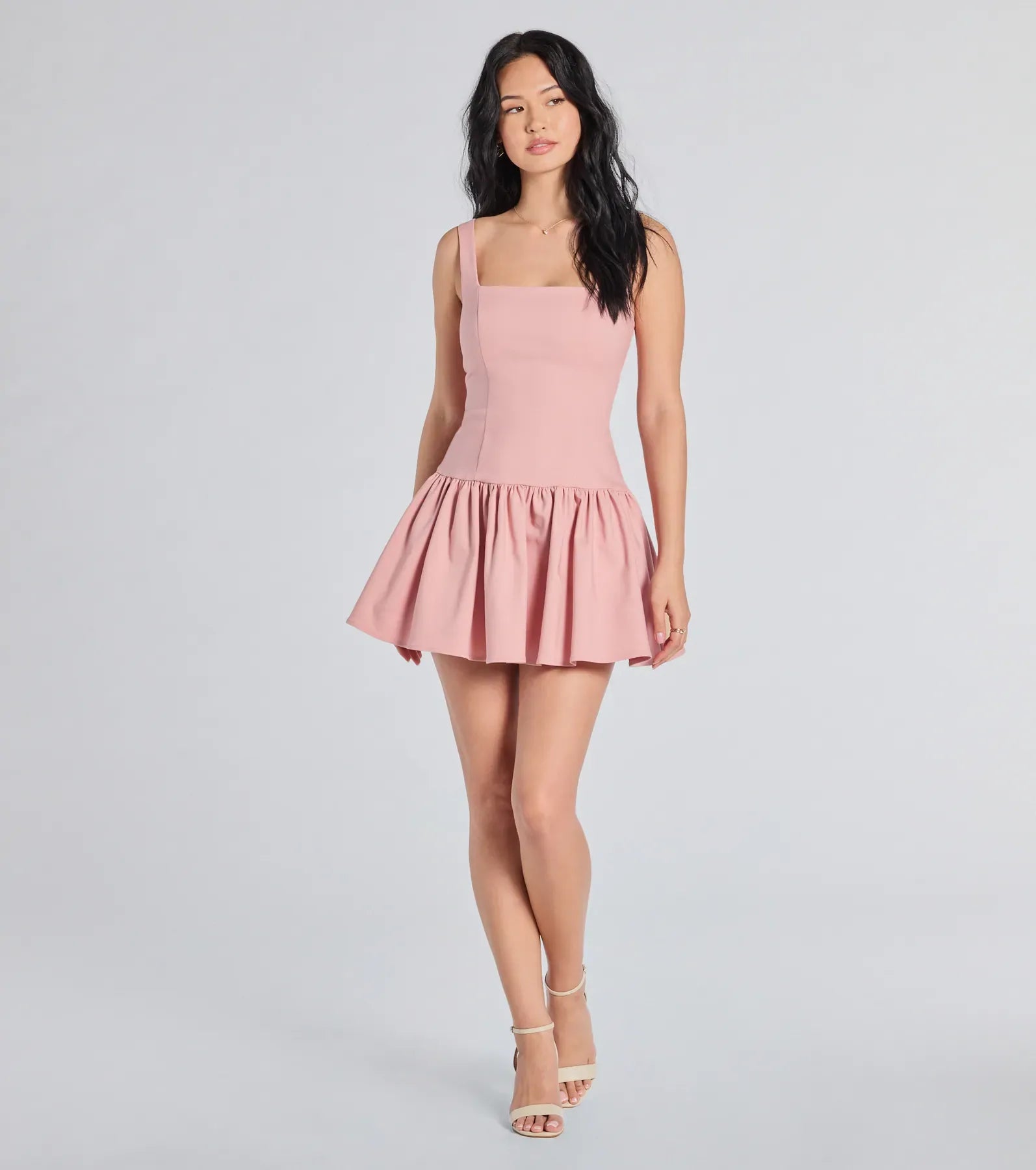 Annette Square Neck Mini Dress