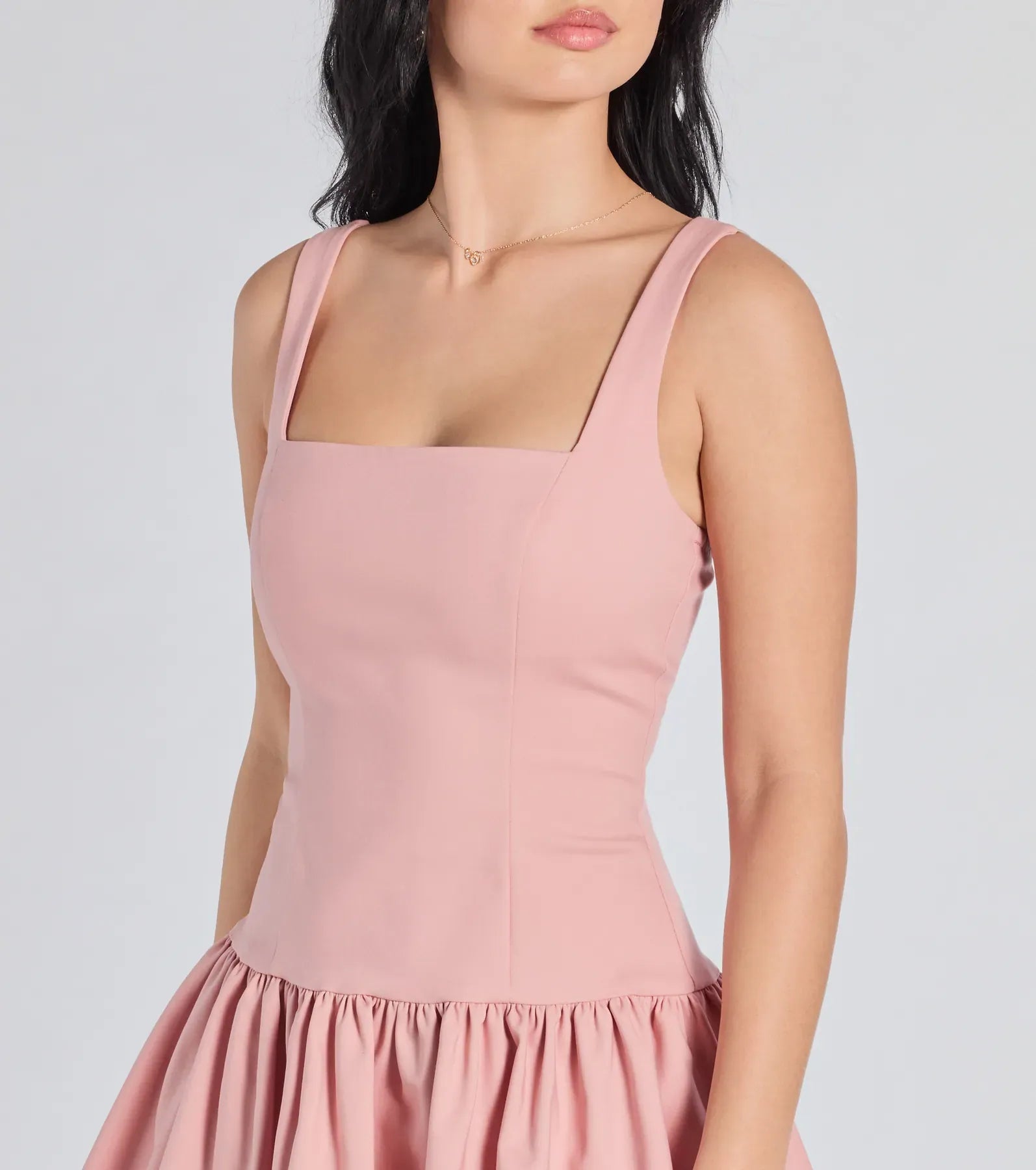 Annette Square Neck Mini Dress